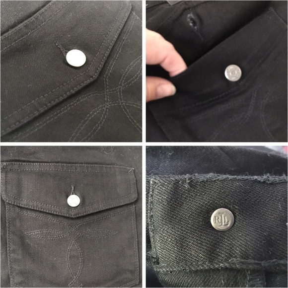 Lauren Jeans 14 Black Classic Boot Cut Flap Button - Picture 8 of 8